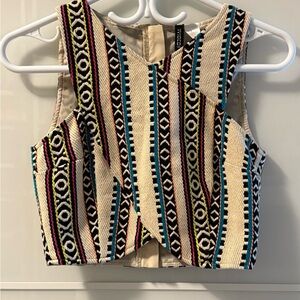 💸CLEARANCE 4/$15💸 Woven Striped Crop Top